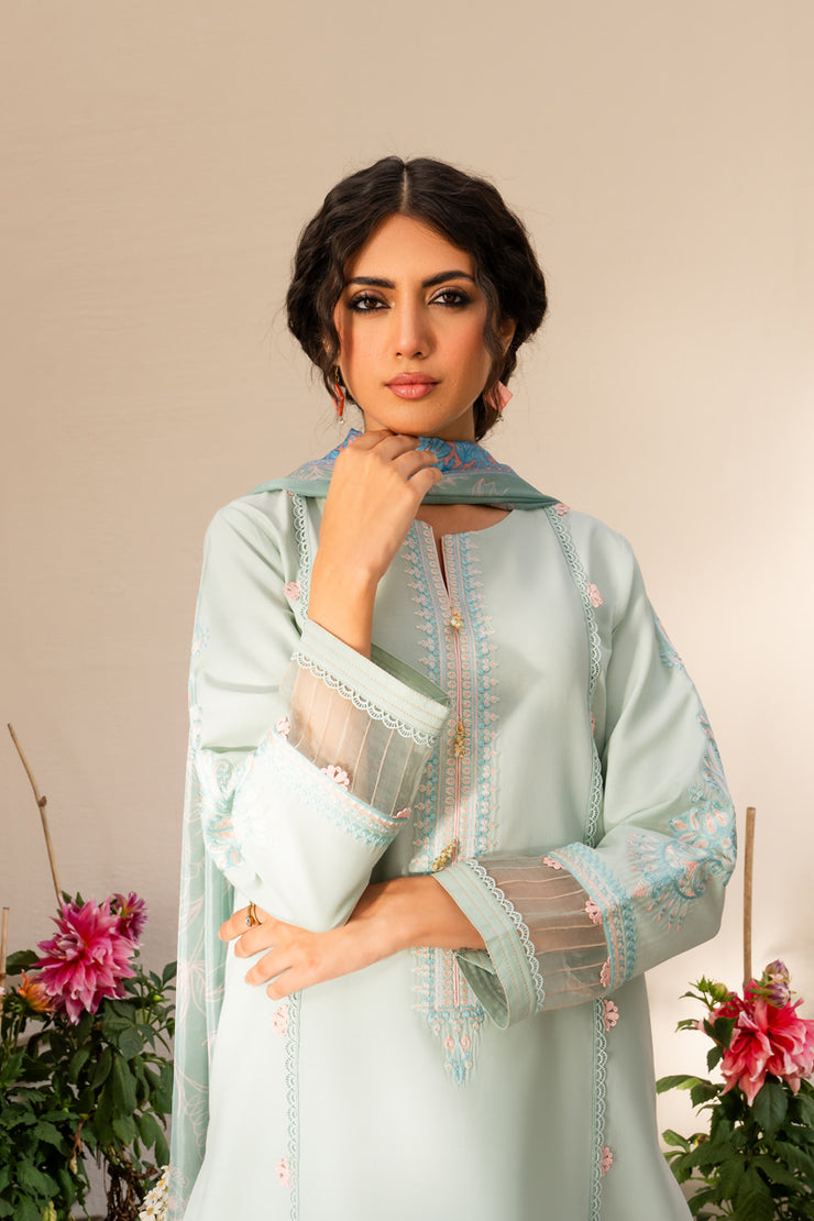 3 Piece - Embroidered Lawn Suit - Kashish