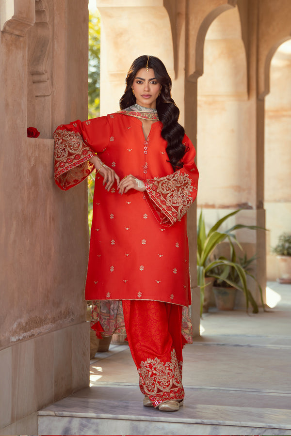 3 Piece - Premium Embroidered Lawn Suit - DE - 04