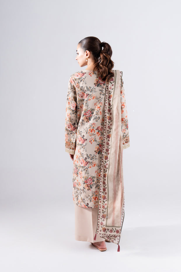 3 Piece - Printed & Embroidered Lawn Suit - MLD2-09