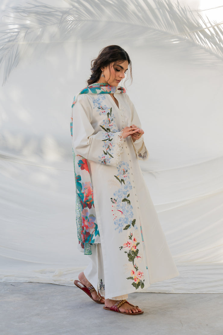 3 Piece - Embroidered Lawn Suit - MKV2-6